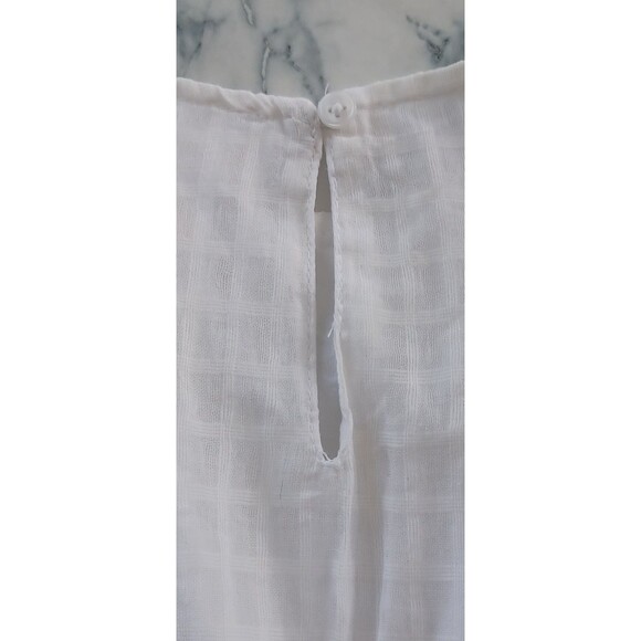 Cat & Jack Sundress Midi Girls Large (10-12) White Eyelet Sleeveless Tiered - Picture 5 of 10